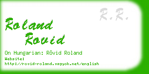 roland rovid business card